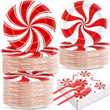 Imagem de Suprimentos de festa gisgfim Christmas Peppermint Candy 200PCS