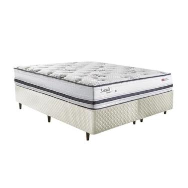 Imagem de Cama Box King Molas Maxspring Herval Leeds, 69x193x203 cm
