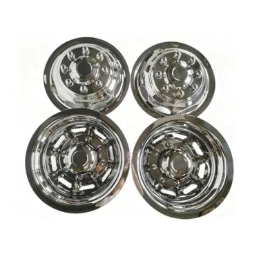 Imagem de JESONN Kits completos de simuladores de roda de aço inoxidável de 17 polegadas para Chevrolet GMC 3500, 2003-2025 Dodge RAM 3500, 2005-2025 Ford F350 2008-2025 rodas duplas