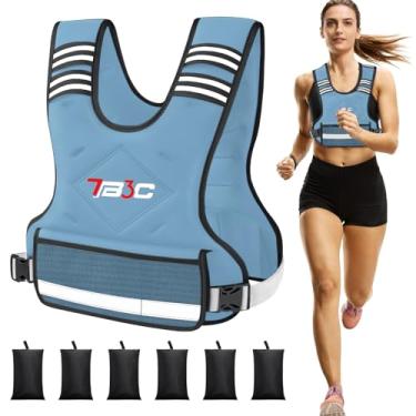 Imagem de TB3C Colete feminino com peso ajustável – 1,8 a 4,5 kg/5 a 9 kg/9 a 14,5 kg para treinamento de força, colete de peso corporal para corrida, caminhada e exercícios em casa