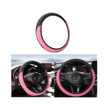Imagem de Sandfren Capa de volante de carro, protetor de roda respirável de couro elástico elástico para veículos, 35 a 38 cm, antiderrapante, confortável, aderência automotiva, capa de direção interna, ajuste