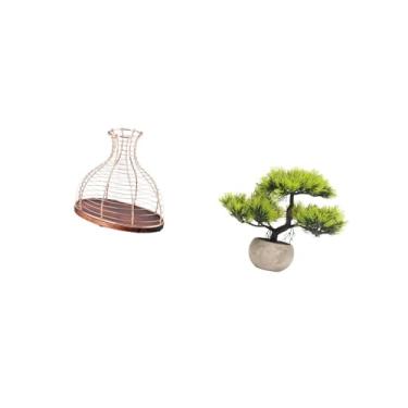 Imagem de Fenteer Elegante Porta-rolhas de Vinho Multiuso E Vaso de Exibição de árvore Bonsai Artificial, Presente Prático Exclusivo para Decoração de Cozinha E Centro
