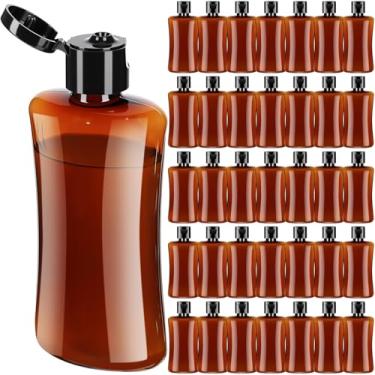 Imagem de Domensi 36 garrafas de viagem de 100 ml, frascos de plástico com tampa flip pequena, portátil, à prova de vazamento, recipiente cosmético vazio recarregável para produtos de higiene pessoal xampu