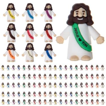 Imagem de ARCHCRTC 200 Pcs Mini Jesus Figurines Little Jesus Loves You Figurines Tiny Religious Christ Savior Figures to Hide and Seek Sunday Baptism Gifts for Easter Egg Stuffers (200, Multicolor)