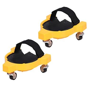 Imagem de Zerodis Joelheiras Rolantes Almofada Dollies Forro Macio Correias Ajustáveis ​​com Rodas Universais Adequado para Assentamento de Piso Trabalho de Instalação de Ladrilhos Joelheiras Rolantes Abs
