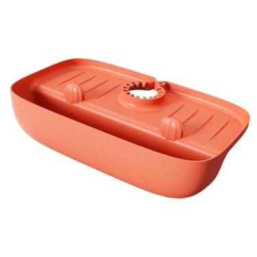Imagem de Generic Tapete para de pia de cozinha, protetor de esponja para escorredor de pia, protetor contra respingos de silicone, bandeja coletora de, Laranja