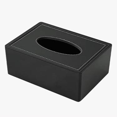 Imagem de porta-lenços Caixa de papelão resistente e minimalista para quarto de hotel. Estilo elegante.