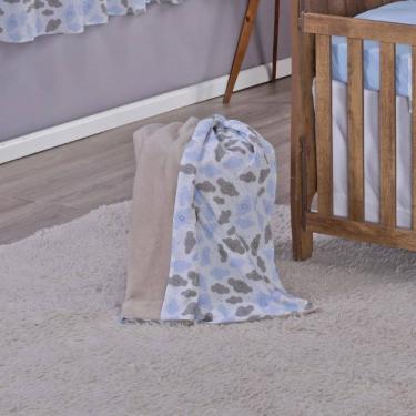 Imagem de Manta Baby Cobertor Bebe Dupla Face Menino Menina 1,15 X