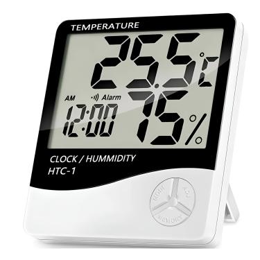 Imagem de Termômetro Higrômetro Digital com Relógio – Monitoramento de Temperatura e Umidade