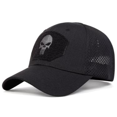 Imagem de Boné de beisebol Punishers Anime Snapback Hat Poliéster Preto - yiweis