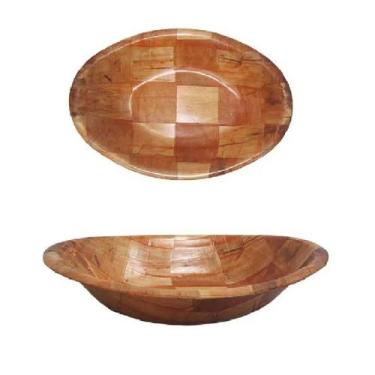 Imagem de 12 Gamela Travessa Tigela Bambu Servir Petiscos Cozinha 26cm - Chinato