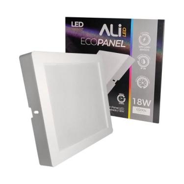Imagem de Painel Plafon Led Sobrepor Quadrado 18W 6500K (Branco Frio) 1260L Bivo