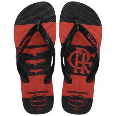 Imagem de Chinelo Havaianas Top Flamengo Times Serie A - Original, Preto, 41/42