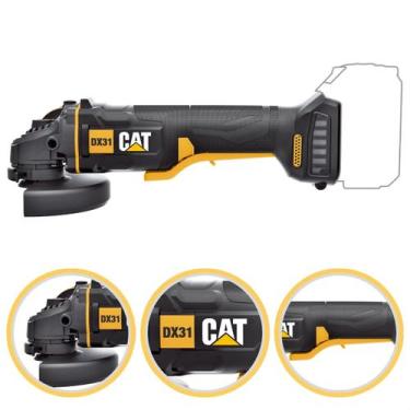 Imagem de Esmerilhadeira Lixadeira Angular a Bateria 4 1/2 Polegadas Cat 18V Pro