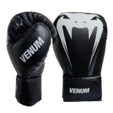 Imagem de Luva de Boxe Venum Giant Logo Sticher - Preto, 12oz