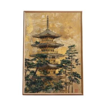 Imagem de Pôster De Arte Em Tela Estilo Asiático Com Tigre Japonês, Peixe Koi, S