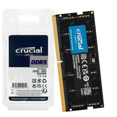 Imagem de Memória Ram Para Notebook 16GB Crucial Basics DDR5 4800MHz CL40 CB16GS