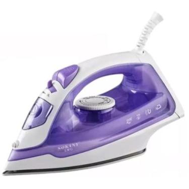 Imagem de Ferro De Passar A Vapor Sokany 1600W Antiaderente 190ml Azul 127V, 110