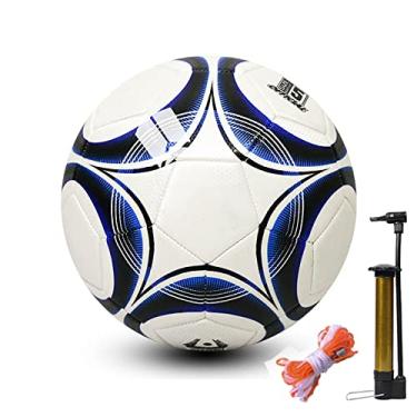 Imagem de Bola de futebol playground, bola de futebol tamanho 4 e tamanho 5 bola de chute para quintal, parque e praia ao ar livre, brinquedos duráveis de futebol externo, azul, tamanho 5