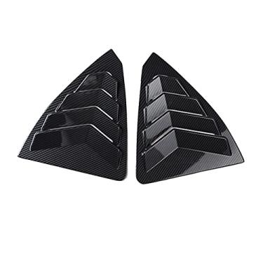 Imagem de FINMOKAL Para Lexus Es200 300H 350 2019-2021 Persianas Traseiras Com Aparência De Carbono Persianas Triangulares De Crânio De Tubarão