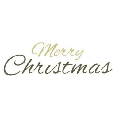 Imagem de Stencil de Acetato para Pintura de Natal OPA Simples 10 x 30 cm - 2545 Frase Merry Christmas II