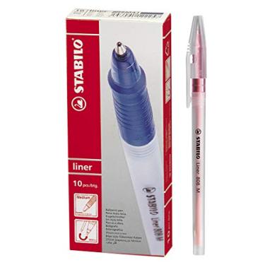 Imagem de Caneta Esferográfica – STABILO Liner 808 – Caixa com 10 unidades – Vermelho