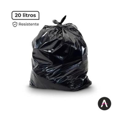 Imagem de Saco De lixo 20L Com 100 unidades - SF PLASTICOS, Preto