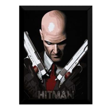 Imagem de Quadro Decorativo Hitman Game Arte Poster Moldurado - Fanarte