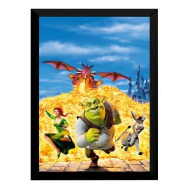 Imagem de Quadro Filme Shrek Ogros Arte Poster Moldurado - Fanarte