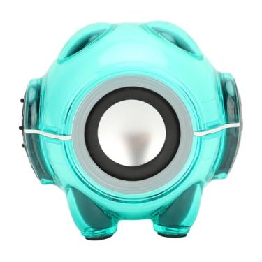 Imagem de Mini Alto-falante 5.2, Mini Alto-falante Sem Fio Som Impressionante Longo Tempo de Jogo Iluminação Dinâmica PVC ABS RGB para Uso Externo (Verde)
