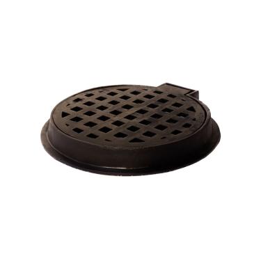 Imagem de Tampa Tampão De Chão Grelha Articulado De Ferro Fundido 60Cm