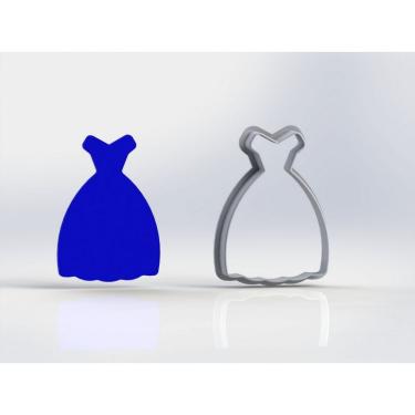 Imagem de Cortador Vestido Princesa 1 Tamanho 8 Cm