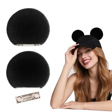 Imagem de zhezesmila Magnetic Mouse Ears for Cap Hat Beret Bucket Hat - 3.5'' Clip Mouse Ears for Boys Girls Head Accessories