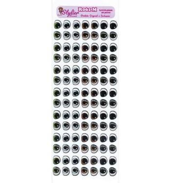 Imagem de Cartela de Olhos Resinados Styler Biscuit R061 M - 9,0 X 10,5mm