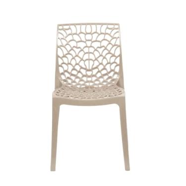 Imagem de Cadeira Coral Gruvyer Jantar Cozinha Gourmet Cinza Nude (2, Nude, Único)