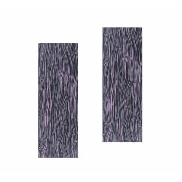 Imagem de HAISDA G10 Balanças Material de cabo de faca espada faça você mesmo lajes punhos em branco material de lajes, pacote com 2 peças (preto e roxo claro)