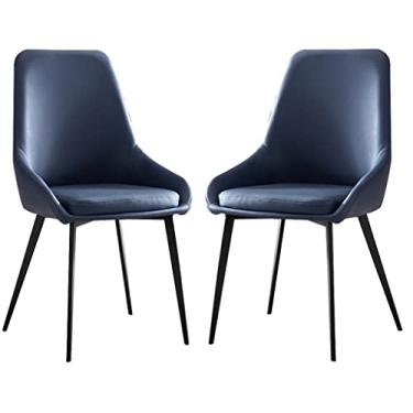 Imagem de Conjunto de 2 cadeiras de jantar Chai cadeiras de sala de jantar, cadeiras de jantar, cozinha, sala de casamento, quarto de casamento, varanda, sofá, cadeira de aço carbono, pernas, penteadeira