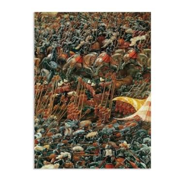 Imagem de Pôster de parede Albrecht Altdorfer Oposing Armies (detalhe) Impressão em tela Giclee Albrecht Altdorfer Decoração de parede para sala de estar quarto banheiro decoração de casa 65 x 50 cm (26 x 19