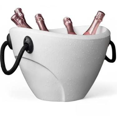 Imagem de Champanheira Balde de gelo13L com Alça e Parede Dupla para 4 Garrafas – Elegância e Funcionalidade em todas suas comemorações.