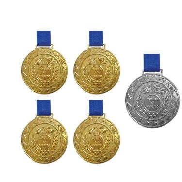 Imagem de Kit C/4 Medalhas de Ouro + 1 Medalha de Prata M43 Crespar
