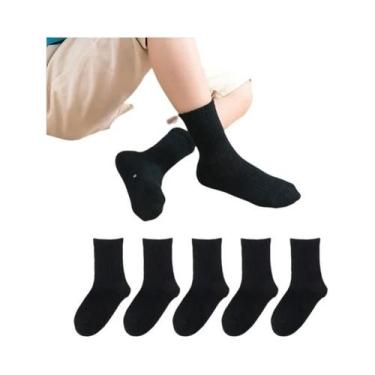 Imagem de Meias De Algodão Listradas Para Meninos E Meninas, 5 Pares, Primavera,