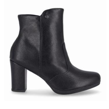 Imagem de Bota Ankle Boot Piccadilly Salto Alto Grosso 130240 Cor:;Tamanho:34-Feminino