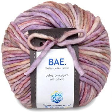 Imagem de BAE by Living Dreams Yarn. Cuddly, Strong & Super Soft for next to Skin Winter Knits. 100% Merino Extrafino Volumoso Fio Roving Yarn, Romance