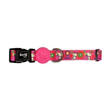 Imagem de Coleira Zooz Snoopy Pink Flower para Cães - Tamanho M - Zooz Pets