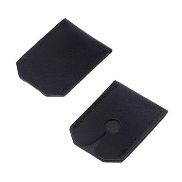 Imagem de TorSor Pacote com 2 lâminas de segurança para lâminas, capa protetora de couro PU, capa de armazenamento para viagem King C. Gillette Merkur VIKINGS, lâminas de segurança de borda dupla com cabo longo