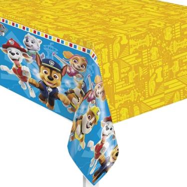 Imagem de Unique Rectangular Paw Patrol Tablecloth, 54" x 84" (1 Pc) Paw Patrol Plastic Table Cover, Disposable Plastic Table Cover for Themed Parties, Charactarized Kids Birthdays & Celebrations