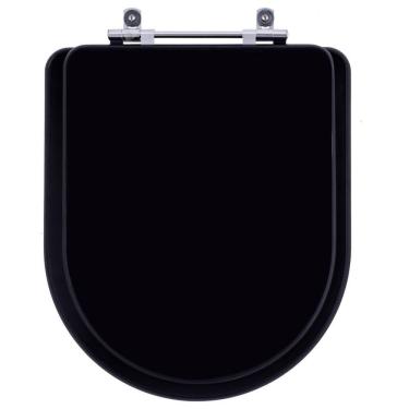 Imagem de Assento Sanitário Acrílico Carrara Preto Fosco Para Vaso Deca