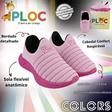Imagem de Tênis Infantil Ploc Colors Anatômico, Rosa sola pink, 31