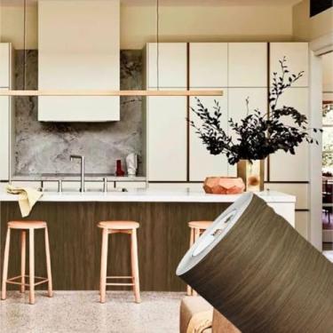 Imagem de Papel de Parede Premium Madeira Jacarandá Claro 5 metros = 1 Rolo de 5m X 45cm Autoadesivo Para Móveis e Parede