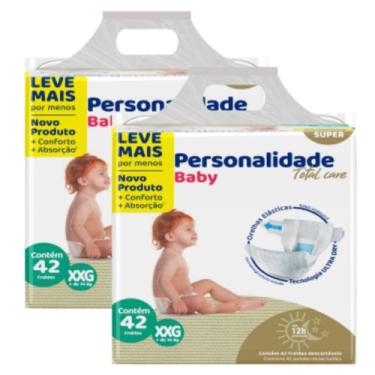 Imagem de Kit 2 Fralda Descartável Personalidade Baby Total Care Bag - Tam P M G